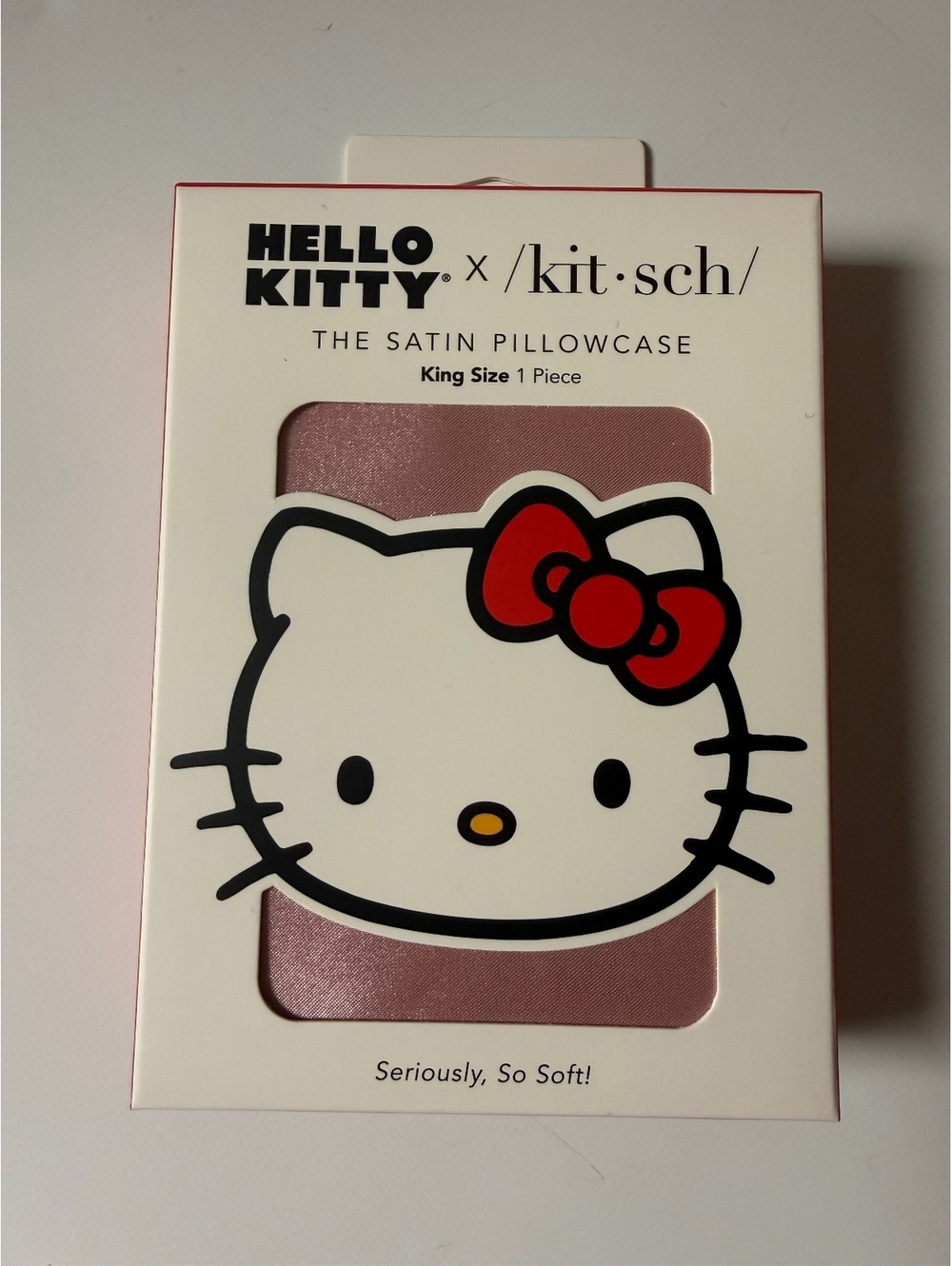 Sanrio Hello Kitty x Kitsch Satin King Pillowcase Pink 1 Pc New Hair Skin Care